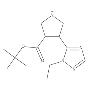 tert-butyl 4-(1-ethyl-1H-1,2,4-triazol-5-yl)pyrrolidine-3-carboxylate Structure