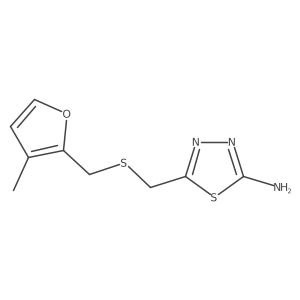 5-({[(3-Methylfuran-2-yl)methyl]sulfanyl}methyl)-1,3,4-thiadiazol-2-amine Structure