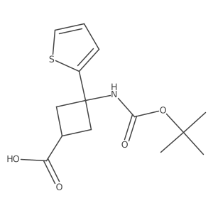 3-{[(Tert-butoxy)carbonyl]amino}-3-(thiophen-2-yl)cyclobutane-1-carboxylic acid Structure