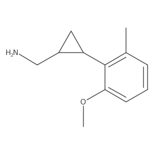 rac-[(1R,2R)-2-(2-methoxy-6-methylphenyl)cyclopropyl]methanamine结构式