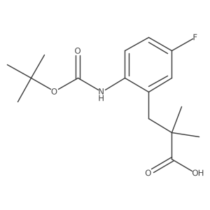 3-(2-{[(Tert-butoxy)carbonyl]amino}-5-fluorophenyl)-2,2-dimethylpropanoic acid Structure