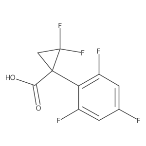 2,2-Difluoro-1-(2,4,6-trifluorophenyl)cyclopropane-1-carboxylic acid结构式