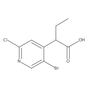 2-(5-Bromo-2-chloropyridin-4-yl)butanoic acid Structure