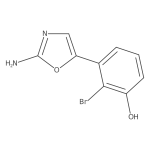 3-(2-Amino-1,3-oxazol-5-yl)-2-bromophenol结构式