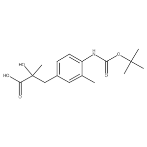 3-(4-{[(Tert-butoxy)carbonyl]amino}-3-methylphenyl)-2-hydroxy-2-methylpropanoic acid结构式