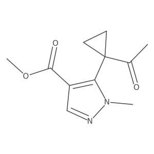 methyl 5-(1-acetylcyclopropyl)-1-methyl-1H-pyrazole-4-carboxylate结构式