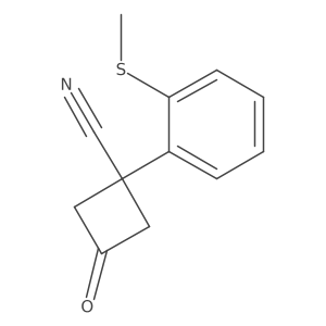 1-[2-(Methylsulfanyl)phenyl]-3-oxocyclobutane-1-carbonitrile结构式