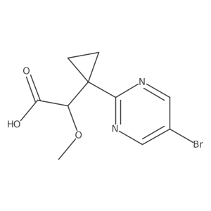 2-[1-(5-Bromopyrimidin-2-yl)cyclopropyl]-2-methoxyacetic acid Structure