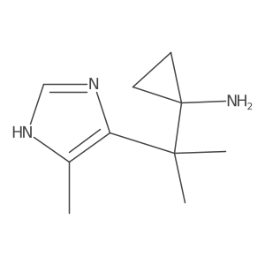 1-[2-(4-methyl-1H-imidazol-5-yl)propan-2-yl]cyclopropan-1-amine结构式