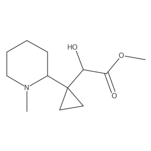 Methyl 2-hydroxy-2-[1-(1-methylpiperidin-2-yl)cyclopropyl]acetate Structure