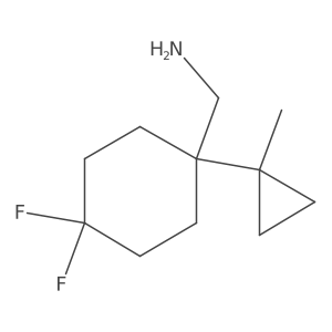[4,4-Difluoro-1-(1-methylcyclopropyl)cyclohexyl]methanamine Structure