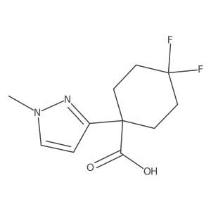 4,4-difluoro-1-(1-methyl-1H-pyrazol-3-yl)cyclohexane-1-carboxylic acid Structure