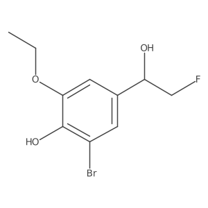 2-Bromo-6-ethoxy-4-(2-fluoro-1-hydroxyethyl)phenol Structure