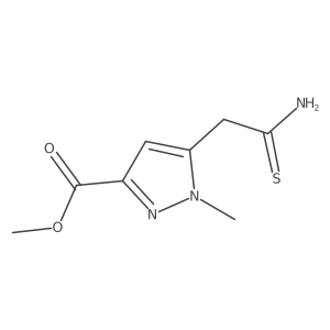 methyl 5-(carbamothioylmethyl)-1-methyl-1H-pyrazole-3-carboxylate结构式