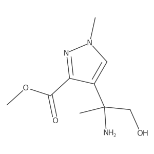 methyl 4-(2-amino-1-hydroxypropan-2-yl)-1-methyl-1H-pyrazole-3-carboxylate Structure