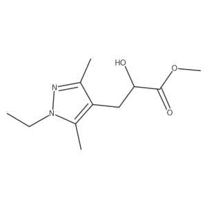 methyl 3-(1-ethyl-3,5-dimethyl-1H-pyrazol-4-yl)-2-hydroxypropanoate Structure
