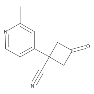 1-(2-Methylpyridin-4-yl)-3-oxocyclobutane-1-carbonitrile结构式