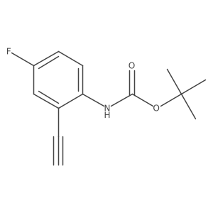 tert-butyl N-(2-ethynyl-4-fluorophenyl)carbamate结构式