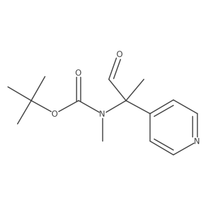tert-butyl N-methyl-N-[1-oxo-2-(pyridin-4-yl)propan-2-yl]carbamate Structure