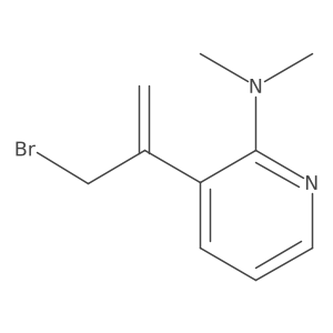 3-(3-bromoprop-1-en-2-yl)-N,N-dimethylpyridin-2-amine结构式