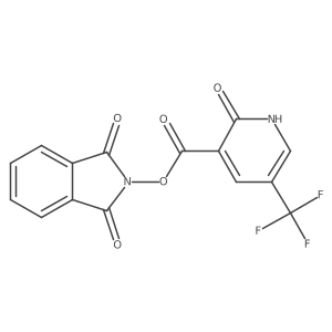 1,3-dioxo-2,3-dihydro-1H-isoindol-2-yl 2-oxo-5-(trifluoromethyl)-1,2-dihydropyridine-3-carboxylate结构式