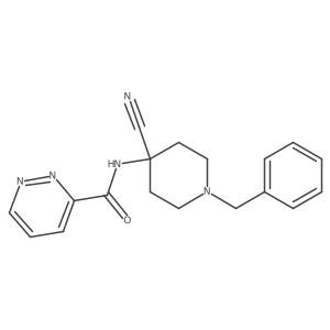 N-(1-Benzyl-4-cyanopiperidin-4-yl)pyridazine-3-carboxamide结构式