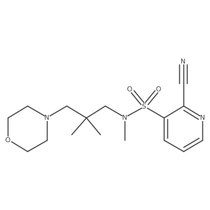 2-Cyano-n-[2,2-dimethyl-3-(morpholin-4-yl)propyl]-n-methylpyridine-3-sulfonamide结构式