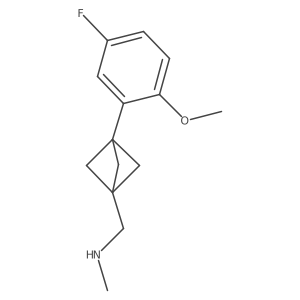 {[3-(5-Fluoro-2-methoxyphenyl)bicyclo[1.1.1]pentan-1-yl]methyl}(methyl)amine Structure