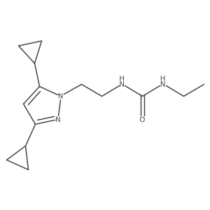 1-(2-(3,5-dicyclopropyl-1H-pyrazol-1-yl)ethyl)-3-ethylurea Structure