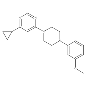 4-Cyclopropyl-6-[4-(3-methoxyphenyl)piperazin-1-yl]pyrimidine结构式