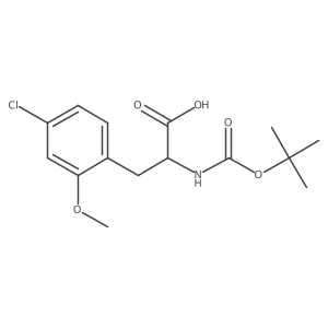 2-{[(Tert-butoxy)carbonyl]amino}-3-(4-chloro-2-methoxyphenyl)propanoic acid结构式