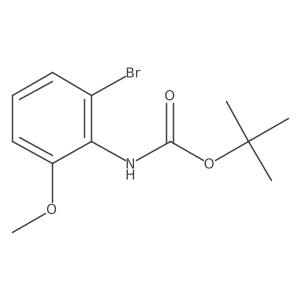tert-butyl N-(2-bromo-6-methoxyphenyl)carbamate结构式