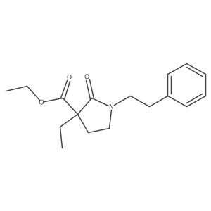 Ethyl 3-ethyl-2-oxo-1-(2-phenylethyl)-3-pyrrolidinecarboxylate Structure