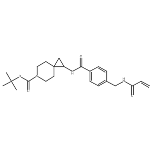 Tert-butyl 1-{4-[(prop-2-enamido)methyl]benzamido}-6-azaspiro[2.5]octane-6-carboxylate结构式