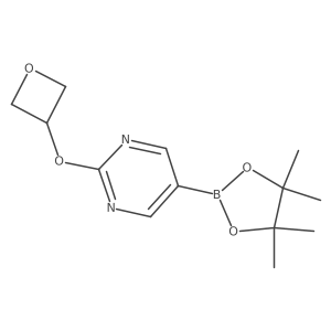 2-(Oxetan-3-yloxy)-5-(4,4,5,5-tetramethyl-1,3,2-dioxaborolan-2-yl)pyrimidine Structure
