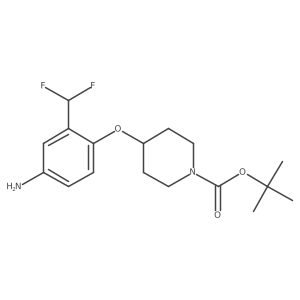 tert-Butyl 4-(4-amino-2-(difluoromethyl)phenoxy)piperidine-1-carboxylate结构式