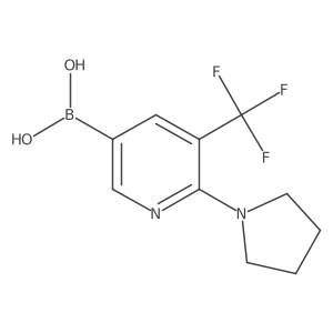 [6-(PYrrolidin-1-yl)-5-(trifluoromethyl)pyridin-3-yl]boronic acid结构式