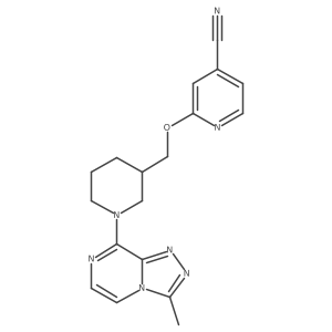 2-[(1-{3-Methyl-[1,2,4]triazolo[4,3-a]pyrazin-8-yl}piperidin-3-yl)methoxy]pyridine-4-carbonitrile Structure