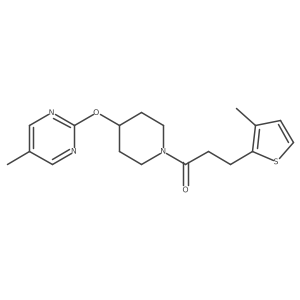 1-{4-[(5-Methylpyrimidin-2-yl)oxy]piperidin-1-yl}-3-(3-methylthiophen-2-yl)propan-1-one结构式
