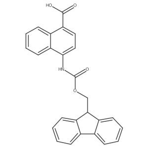 4-({[(9H-fluoren-9-yl)methoxy]carbonyl}amino)naphthalene-1-carboxylic acid结构式