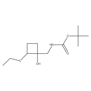 tert-butyl N-{[2-(ethylsulfanyl)-1-hydroxycyclobutyl]methyl}carbamate Structure