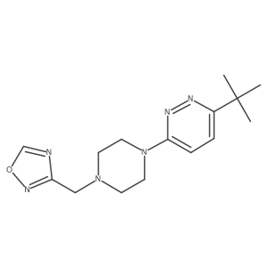 3-Tert-butyl-6-{4-[(1,2,4-oxadiazol-3-yl)methyl]piperazin-1-yl}pyridazine结构式