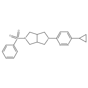 3-[5-(Benzenesulfonyl)-octahydropyrrolo[3,4-c]pyrrol-2-yl]-6-cyclopropylpyridazine Structure