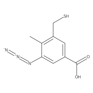 3-Azido-4-methyl-5-(sulfanylmethyl)benzoic acid结构式