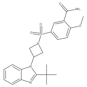 5-{[3-(2-tert-butyl-1H-1,3-benzodiazol-1-yl)azetidin-1-yl]sulfonyl}-2-methoxybenzamide Structure