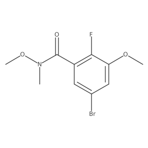 5-Bromo-2-fluoro-N,3-dimethoxy-N-methylbenzamide结构式