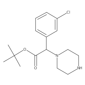 Tert-butyl 2-(3-chlorophenyl)-2-(piperazin-1-yl)acetate Structure