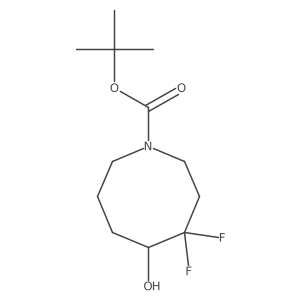 Tert-butyl 4,4-difluoro-5-hydroxyazocane-1-carboxylate结构式
