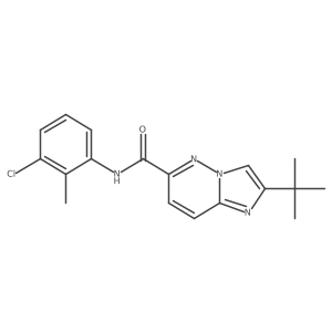 2-tert-butyl-N-(3-chloro-2-methylphenyl)imidazo[1,2-b]pyridazine-6-carboxamide结构式