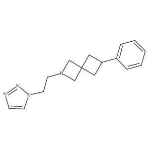 6-phenyl-2-[2-(1H-1,2,3-triazol-1-yl)ethyl]-2-azaspiro[3.3]heptane结构式